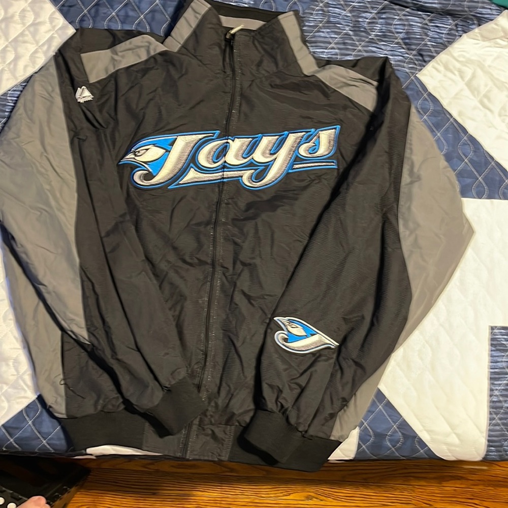Toronto Blue Jays 2XL Dugout Jacket Pullover Windbreaker Majestic MLB